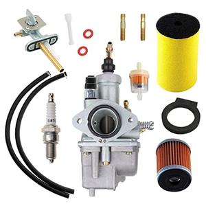 CDZWJ 250 Carburetor+14451-00-00Air Filter +HF143 Oil Filter+Fuel Gas Petcock Compatible with 1992-2000 Yamaha Timberwolf YFB 250 YFB250FW YFB250FWL Yamaha Moto 4