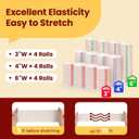 12 Pack Elastic Bandage Wrap (4x3", 4x4", 4x6") | Premium Compression Wrap Bandage for Wounds Medical Bandage Latex Free Stretchy Bandage Wrap for First Aid Sports Protection Injury Recovery