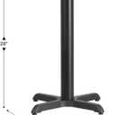 Flash Furniture Beverly 22'' x 22'' Restaurant Table X-Base with 3'' Dia. Table Height Column