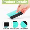 Trinkrittey 2 Pcs Squeegee for Vinyl, Plastic Vinyl Squeegee Black Felt Edge Vinyl Squeegee Vinyl Wrap Squeegee Vinyl Scraper for Car Automotive Sticker Decal Applicator (Purple & Green)