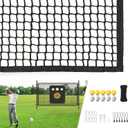 Golf Net Sports Netting Set - 10 x 10ft Practice Net with Target Fabric Rope Rings, Heavy Duty Sports Practice Barrier for Backyard,Indoor, Great Gift for Men/Women/Golf Lovers