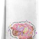 Christian Sheep Kitchen Towels, Christian Cross Drying Cloth Tea Towels for Bathroom Kitchen, Easter Decorative Dish 16x24 Inches