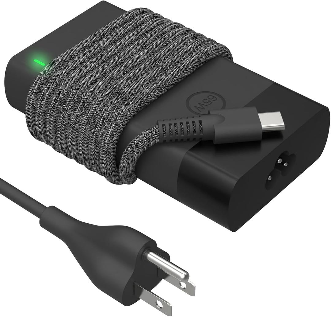 Universal 65W USB C Laptop Charger for HP Computer Envy/Elitebook/Spectre x360 Replacement, Chromebook USB-C Laptop Charger for Lenovo Thinkpad/Yoga, Dell Latitude, Acer/Asus/Samsung Type C Power Cord