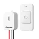 DEWENWILS Wireless Light Switch and Receiver Kit, 15A/1800W High Power, No Wiring, Magnetic Handheld Remote Control, 100FT Range, Programmable & Expandable, for Ceiling Lights, Fans, Lamps
