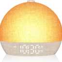 Wake Up Light Sunrise Alarm Clock, White Noise Sound Machine with 30 Soothing Sounds, Dimmable Night Lights, Sleep Aid, Snooze, Timer, Loud Alarm Clock for Heavy Sleepers Adults Kids, Ideal for Gift (Yellow)