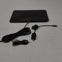 TV Antenna Indoor, Digital Amplified Indoor HDTV Antenna, 1080p VHF UHF Television Local Channels Detachable Signal Amplifier and 16.5ft Long Coax Cable (Black)