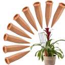 9 Pieces of Plant Watering Piles, Plant Watering Devices,Plant Water Seepage Devices, Clay self Watering Nails, Used for Automatic Watering Systems for Indoor and Outdoor Plants in Vacation Homes