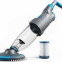 Cordless Handheld Pool Vacuum (Pole Included), Rechargeable Pool Cleaner with 2-Speed Cleaning Mode, 19GPM Suction, Dual Filter System, Perfect for Above/In-Ground Pools, Spas, Hot Tubs