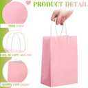 Kolldenn 24 Pcs Pink and Green Party Bags, Witch Paper Bags with Handle, Pink and Green Party Witch Theme Goodie Favors for Birthday Supplies