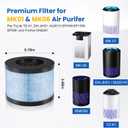 4 Pack MK06 MK01 Replacement Filter for AROEVE MK01 MK06 Air Purifier | for FreAire KN6391, Kloudi DH-JH01,ToLife TZ-K1, POMORON MJ001H, Intelabe EPI080/EP1080, Elechomes EPI081/EP1081