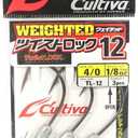 Owner TL-12 Waited Twist Lock Hook 12 11692 Fishing Hook (4/0-1/8oz)