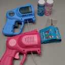 2-Pack Bubble Gun for Toddlers 1-3 Kids 4-8, 15-Holes Automatic Bubble Machine Blower Blaster Maker with 2 Bottles Solution, Easter Party Favors Summer Outdoors Wedding Toys Gifts for Boys Girls (Blue+pink (15holes))