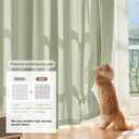 Anmao Non-See-Through Sage Green Privacy Semi Sheer Curtains for Living Room 54 Inch Length 2 Panels Set, Light Filtering That Let Light in Rod Pocket Window Drapes for Bedroom, 52W x 54L, Sage