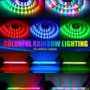 Keiurot Scooter LED Light Strips for Night Riding 5V High Bright Skateboard Lights APP Control RGBIC Waterproof Electric Scooter Accessories 2 in 1