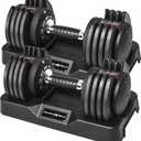 CAP Barbell ADJUSTABELL Adjustable Round Dumbbell Weights - Singles & Pairs |25 lb  | Multiple Handle Options