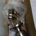 BESTTEN Keyed Entry Door Knob with Lock, Interior and Exterior Door Lock, Standard Ball, Satin Nickel