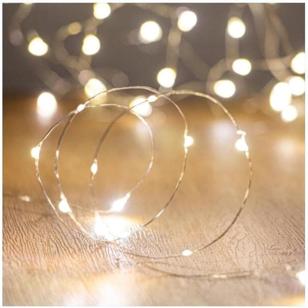 XINKAITE LEDs Fairy Lights, String Lights for Indoor&Outdoor Bedroom, Christmas, Parties, Wedding, Centerpiece, Decoration, Battery Operated (10Ft/ 3M Warm White)