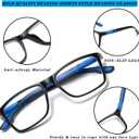 Viseng 5-Pack Reading Glasses Blue Light Blocking for Women Men Anti Glare Filter Lightweight Sports Style Eyeglasses (5-Pack Blue 2.0