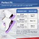 CRS Cross Skate Guards, Soakers and Towel Gift Set - Ice Skating Guards and Soft Skate Blade Covers for Figure Skating or Hockey M