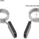 ProsourceFit Olympic Barbell Spring Clip Collar 2-inch Pair with Easy-Grip Handles for Weightlifting,Powerlifting and Strength Training
