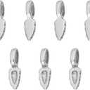 UNICRAFTALE 10pcs Stainless Steel Glue-on Flat Pad Pendant Bails Blank Pad Pendant Connector 7x3mm Hole Metal Charm for DIYY Jewelry Making 7.5x23mm