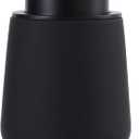 BosilunLife Black Soap Dispenser - Ceramic Dish Soap Dispenser for Bathroom 12ounce Refillable Liquid Hand Dispenser for Essential Oil, Lotion Dispenser with Pump (Rubber Paint)