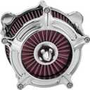 High-Performance Air Filter Cleaner for Harley Davidson Dyna FXDLS (2017), Softail (2016-2017), Touring (2008-2016), and Trike (2008-2016) Models Red