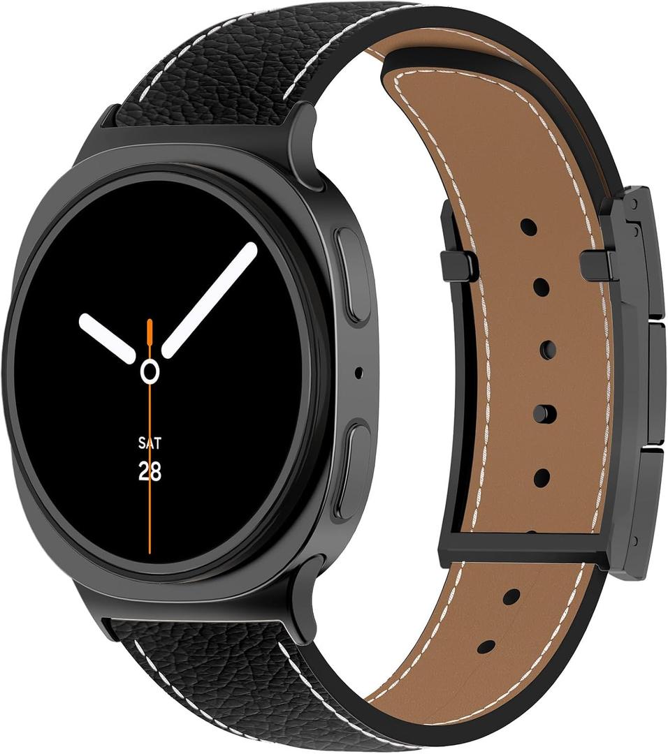 Leather Magnetic Watch Band Compatible with Samsung Galaxy Watch 9 Band
