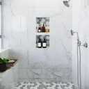 Houseables Shower Niche, Shower Niche Insert Tile Ready, Recessed Bathroom Storage, 12x28 (13x29), in Wall Shelf, Cubby Inserts, Recessed Shampoo Caddy, Inset Shelves, Built in Nook, Soap Box, Prefab