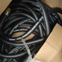 Guitrees 75FT 5/8 Heavy Duty Rubber Garden Hose - 300psi Working, 1000psi Burst - Hot/Cold Water - Five-Layered Braiding for Durability - Versatile for Gardening, Agriculture, Construction(Black)