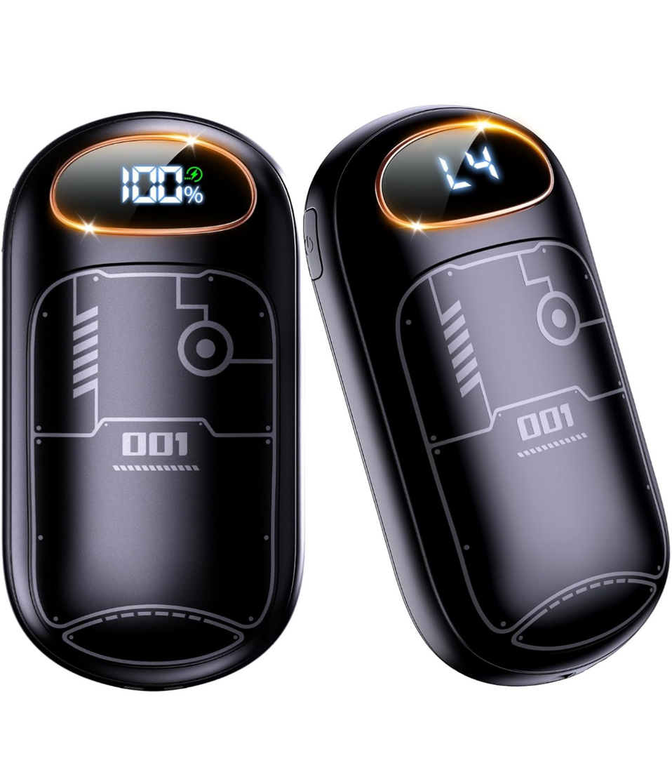 Hand Warmers Rechargeable - 7000mAh Electric Hand Warmer Reusable 2 Pack, LED Display, 20Hrs Warmth, 4 Levels Heat, Portable Charging Magnetic Pocket Heater for Men, Women, Raynauds, Hunting, Golf