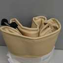 Car Front Bottom Seat Cover, Leather Breathable Driver Bottom Seat Protector with Storage Pocket, Anti-Slip Full Wrapped Automotive Chair Cushion Mat, Universal for Truck Van RV (Beige)