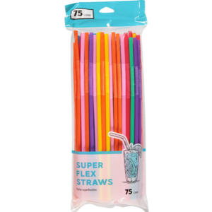 Super Flex Straws, Count of 75 