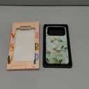 for iPhone 17 Pro Case Cute - Wireless Charging Compatible - Dual-Layer Hard Shell + Silicone Cover - Aesthetic Protective Phone Case for Women - Vintage Magnolia Flowers