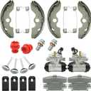 M MATI Front Brake Wheel Cylinders & Adjusters & Shoes for Honda FourTrax 300 TRX300 2x4 1993-2000 (Left&Right) 45340-HC4-000 45370-HC4-505 45350-HC4-505