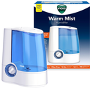 Vicks Warm Mist Humidifier Filter‑Free 1 Gal Tank, Auto Shut‑Off, Night Light, VapoPad and VapoSteam Compatible