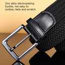 Mens Golf Belt, Casual Belts for Men Jeans Adjustable Braided Web Belt (Brown)