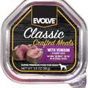 Evolve Classic Crafted Meals Venison Recipe Dog Food, 3.5 Ounce (Pack of 15), BBD 27/OCT/2027