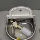 ToLanbbt Automatic Animal Dispenser Horse Water Bowl with Float Valve Stainless Steel Goat Waterer Feeder Outside Water Trough for Livestock Auto Fill Dog Watering Bowl with 1/2" Hose, Drainage Hole