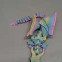 3D Printed Dragon with Wings,3D Printed Animals Toys, Fidget Dragon Toys, Flexible Articulated Winged Crystal Dragon Model,Desktop Pet Deco (Matte-Rainbow)
