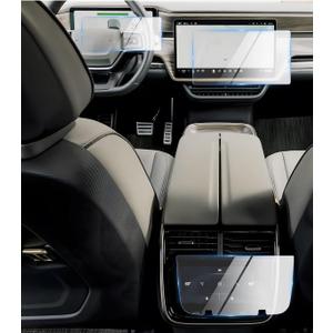 [Upgrade] 3 Pack Screen Protector for Rivian R1T R1S 2022 2023 2024 2025 2026 15.6'' Navigation, 12.3'' Digital, 6.5'' Rear Console Touch Screen for Touchscreen Tempered Glass Ultra Clear Car Radio Screen Protector Rivian Accessories