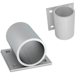 Stationary Dock Pipe Leg Sleeve, 3" Inner Hardware Galvanized, Heavy Duty Floating Boat Dock Side Pipe Leg Holder with 1/2" Holes, Thickness 6mm, Ideal for Dock Maintenance - NO Carriage Bolts