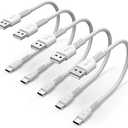 6 inch Short USB C Cord Fast Charge 5 Pack Durable USB A to USB Type C 3A Fast Charging Cable for Charging Station Compatible with Samsung Galaxy Note 20 A20 A51 S10 S20 Plus Ultra LG Stylo K51