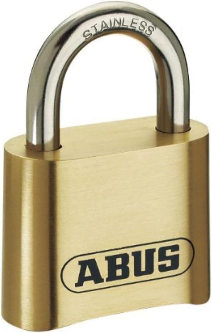ABUS 180IB/50 All Weather Solid Brass 4-Dial Resettable Combination Padlock with 2" Stainless Steel Shackle