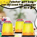 2 x Noxglory 24 Pcs Teacher Drawstring Gift Bags 6.9x5.3 Inch Pencil Shaped Gift Bags Teacher Appreciation Present Sacks Goodie Candy Treat Bags for Teacher Classroom Party Favors