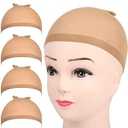 Fandamei Wig Caps 4 PCs 2 Wig Caps