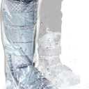 50 Pcs Waterproof Leg Cast Cover for Shower 19.69 Inch Watertight Cast Protector Non Slip Bath Shower Wound Covers Anti Static Half Boot Bag for Broken Foot Ankle Knee Toe Sleeve Wrap