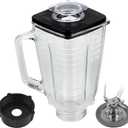 Replacement parts 5-Cup Square Glass Jar with blade Assembly,Compatible with Oster Blenders