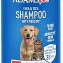 Adams Plus Flea & Tick Shampoo with Precor for Cats, Kittens, Dogs & Puppies Over 12 Weeks Of Age |Sensitive Skin Flea Treatment for Dogs & Cats |Kills Adult Fleas, Flea Eggs, Ticks, and Lice |6 Oz
