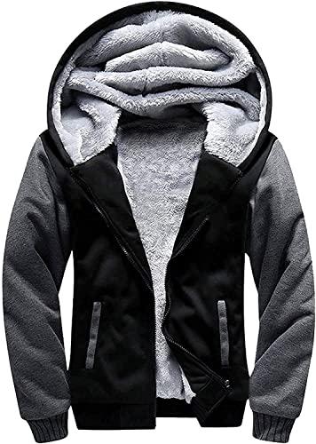 GEEK LIGHTING Boys Sherpa Lined Hoodie Kids Fleece Sweatshirt Full Zip Hooded Jacket Size S